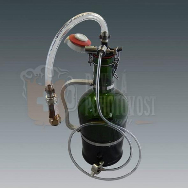 Plniace zariadenie sklenených fliaš s predpätím CO2